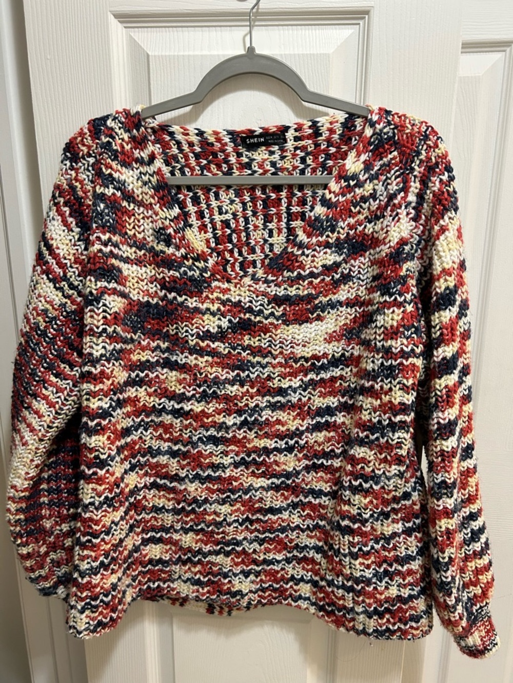 SHEIN Multi-Color Chunky Knit Women’s Sweater